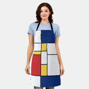 Mondrian Minimalistische Abstrakte Kunst Primärfar Schürze