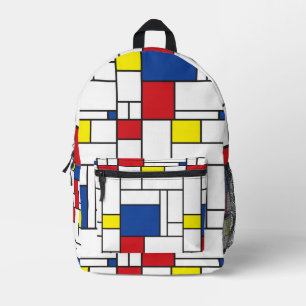 Mondrian Minimalistische Geometrische De Stijl Mod Bedruckter Rucksack