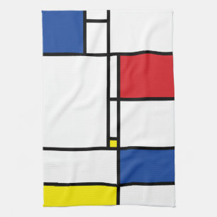 Mondrian Minimalistische Geometrische De-Stijl-Mod Geschirrtuch