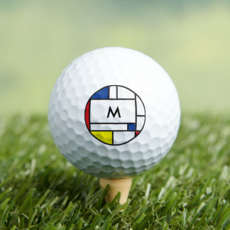 Mondrian Minimalistische Geometrische De-Stijl-Mod Golfball