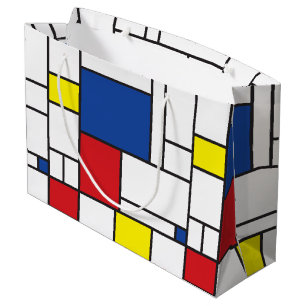 Mondrian Minimalistische Geometrische De Stijl Mod Große Geschenktüte
