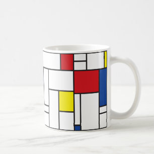 Mondrian Minimalistische Geometrische De-Stijl-Mod Kaffeetasse