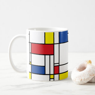 Mondrian Minimalistische Geometrische De Stijl Mod Kaffeetasse