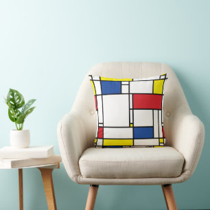 Mondrian Minimalistische Geometrische De-Stijl-Mod Kissen