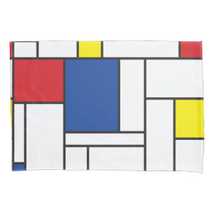 Mondrian Minimalistische Geometrische De-Stijl-Mod Kissenbezug