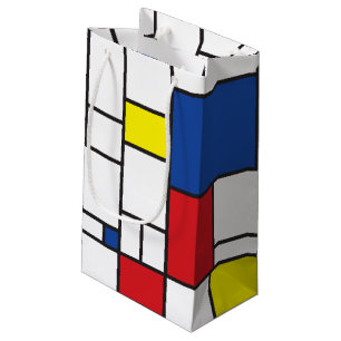 Mondrian Minimalistische Geometrische De-Stijl-Mod Kleine Geschenktüte