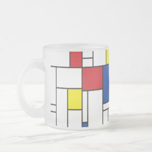 Mondrian Minimalistische Geometrische De-Stijl-Mod Mattglastasse