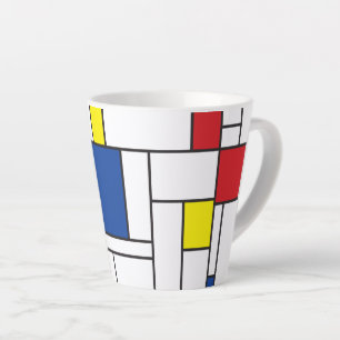 Mondrian Minimalistische Geometrische De-Stijl-Mod Milchtasse