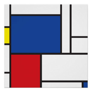 Mondrian Minimalistische Geometrische De Stijl Mod Poster