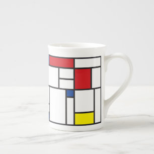 Mondrian Minimalistische Geometrische De-Stijl-Mod Prozellantasse