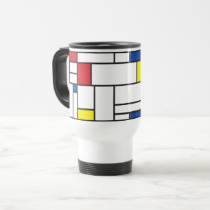 Mondrian Minimalistische Geometrische De-Stijl-Mod Reisebecher
