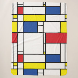 Mondrian Minimalistische Geometrische De-Stijl-Mod Sherpadecke