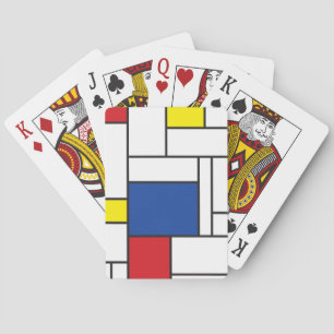 Mondrian Minimalistische Geometrische De-Stijl-Mod Spielkarten