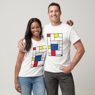 Mondrian Minimalistische Geometrische De-Stijl-Mod T-Shirt