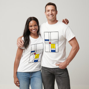 Mondrian Minimalistische Geometrische De-Stijl-Mod T-Shirt