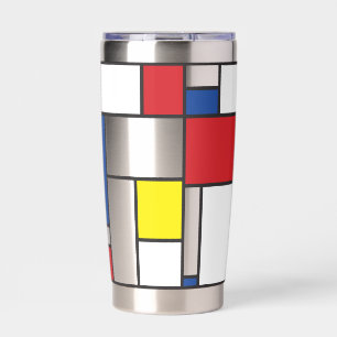 Mondrian Minimalistische Geometrische De-Stijl-Mod Thermobecher
