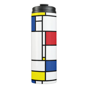 Mondrian Minimalistische Geometrische De Stijl Mod Thermosbecher