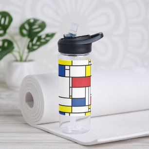 Mondrian Minimalistische Geometrische De-Stijl-Mod Trinkflasche