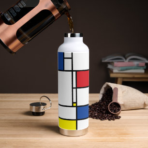 Mondrian Minimalistische Geometrische De-Stijl-Mod Trinkflasche