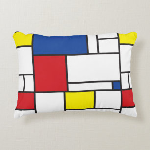 Mondrian Minimalistische Geometrische De-Stijl-Mod Zierkissen