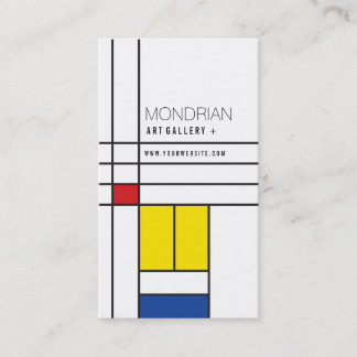 Mondrian Modern Art De Stijl Minimalistisch Abstra Visitenkarte