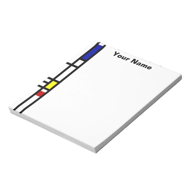 Mondrian Modern Art Notizblock (Rotiert)