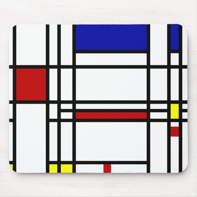 Mondrian moderne Kunst Mousepad (Vorne)