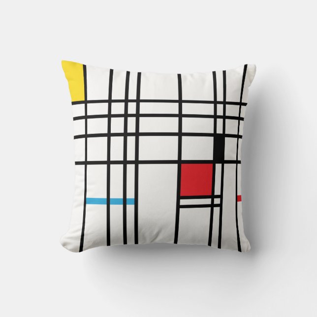 Mondrian Muster-Kissen Kissen (Vorderseite)