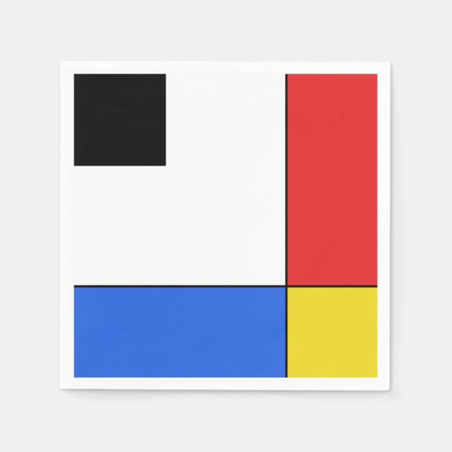 Mondrian Neoplasticism Serviette (Vorderseite)