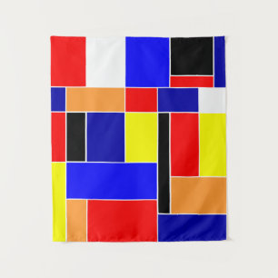 Mondrian Nr. 48 Klein Wandteppich