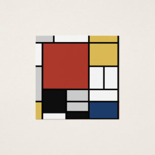 Mondrian Painting Red Flugzeug Yellow Black Gray B