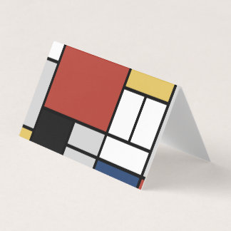 Mondrian Painting Red Flugzeug Yellow Black Gray B