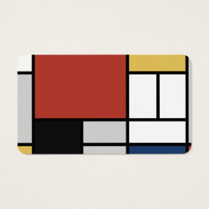 Mondrian Painting Red Flugzeug Yellow Black Gray B