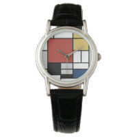 Mondrian Painting Red Flugzeug Yellow Black Gray B