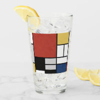 Mondrian Painting Red Flugzeug Yellow Black Gray B