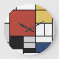 Mondrian Painting Red Flugzeug Yellow Black Gray B