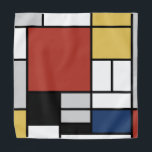 Mondrian Painting Red Flugzeug Yellow Black Gray B Halstuch<br><div class="desc">Die Komposition mit Groß-Rot-Flugzeug, Gelb, Schwarz, Grau und Blauer Piet Mondrian begann in den 1920er Jahren die definitiven abstrakten Gemälde zu schaffen, für die er am besten bekannt ist. Er behielt seine Palette beschränkt auf Weiß, Schwarz und Grau zusätzlich zu den drei Grundfarben Rot, Gelb und Blau. Seine Kompositionen entstanden...</div>