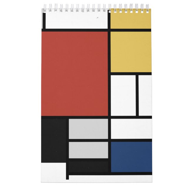 Mondrian Painting Red Flugzeug Yellow Black Gray B Kalender (Titelbild)