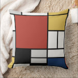 Mondrian Painting Red Flugzeug Yellow Black Gray B Kissen<br><div class="desc">Die Komposition mit Groß-Rot-Flugzeug, Gelb, Schwarz, Grau und Blauer Piet Mondrian begann in den 1920er Jahren die definitiven abstrakten Gemälde zu schaffen, für die er am besten bekannt ist. Er behielt seine Palette beschränkt auf Weiß, Schwarz und Grau zusätzlich zu den drei Grundfarben Rot, Gelb und Blau. Seine Kompositionen entstanden...</div>