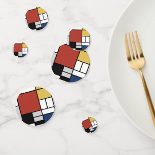 Mondrian Painting Red Flugzeug Yellow Black Gray B Konfetti