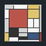Mondrian Painting Red Flugzeug Yellow Black Gray B Magnet<br><div class="desc">Die Komposition mit Groß-Rot-Flugzeug, Gelb, Schwarz, Grau und Blauer Piet Mondrian begann in den 1920er Jahren die definitiven abstrakten Gemälde zu schaffen, für die er am besten bekannt ist. Er behielt seine Palette beschränkt auf Weiß, Schwarz und Grau zusätzlich zu den drei Grundfarben Rot, Gelb und Blau. Seine Kompositionen entstanden...</div>