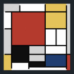 Mondrian Painting Red Flugzeug Yellow Black Gray B Poster<br><div class="desc">Die Komposition mit Groß-Rot-Flugzeug, Gelb, Schwarz, Grau und Blauer Piet Mondrian begann in den 1920er Jahren die definitiven abstrakten Gemälde zu schaffen, für die er am besten bekannt ist. Er behielt seine Palette beschränkt auf Weiß, Schwarz und Grau zusätzlich zu den drei Grundfarben Rot, Gelb und Blau. Seine Kompositionen entstanden...</div>