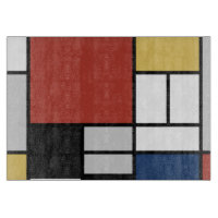 Mondrian Painting Red Flugzeug Yellow Black Gray B