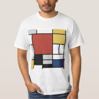 Mondrian Painting Red Flugzeug Yellow Black Gray B