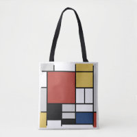 Mondrian Painting Red Flugzeug Yellow Black Gray B