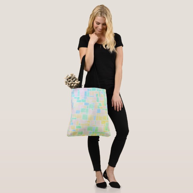 Mondrian Pastel 3 Tasche (Am Model)