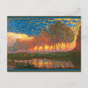 Mondrian - Reihe von elf Poplars Postkarte