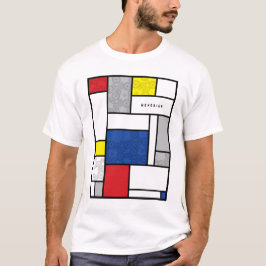 Mondrian Retro Circles Minimalist De Stijl Mod Art T-Shirt
