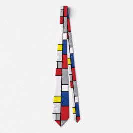 Mondrian Retro Circles Minimalistisch De Stijl Mod Krawatte
