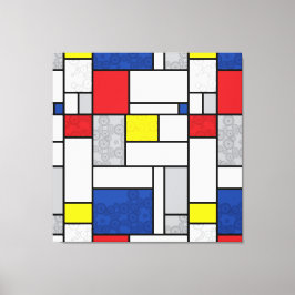 Mondrian Retro Circles Minimalistisch De Stijl Mod Leinwanddruck